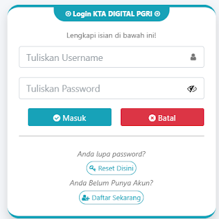 Register PGRI Kabyalimo - Persatuan Guru Republik Indonesia Cabang Kabyalimo